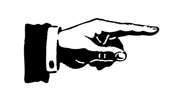 drawing of a hand pointing
